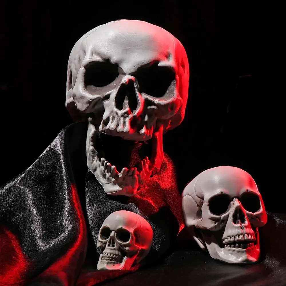 Skull Head Skeleton Halloween Photo Prop Party Decor Game Supplies for Home — image 2