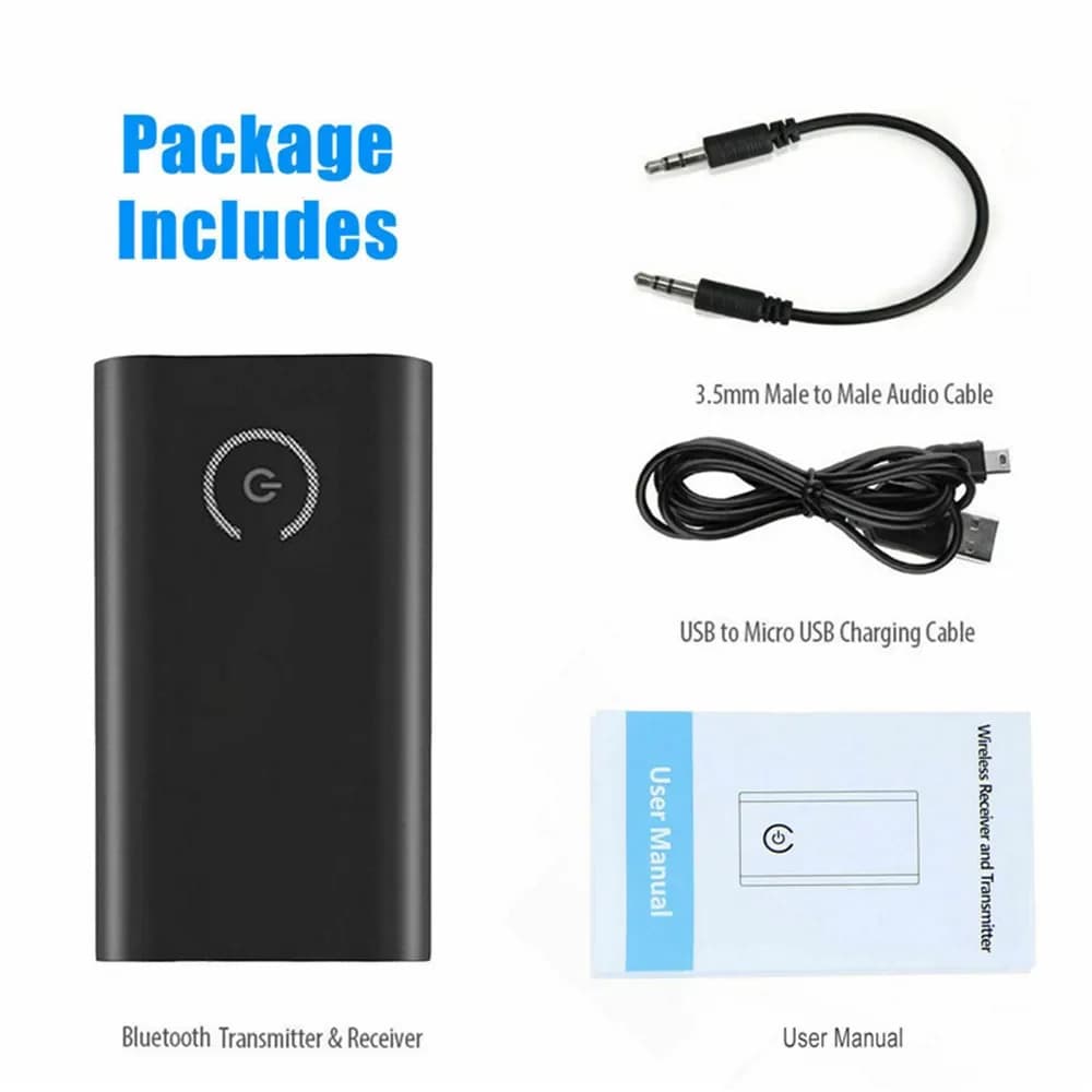 Bluetooth 5.0 Transmitter Receiver 3.5mm AUX Wireless Audio Adapter Rechargeable — image 2