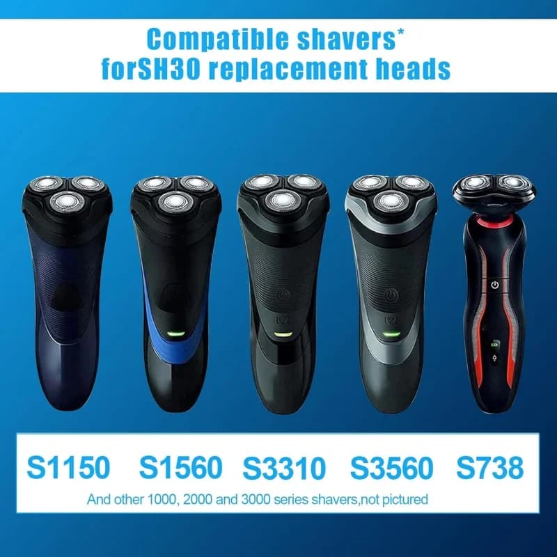3 Pcs Replacement Shaver Heads Compatible with Philips Norelco Series 1000 2000 — image 6