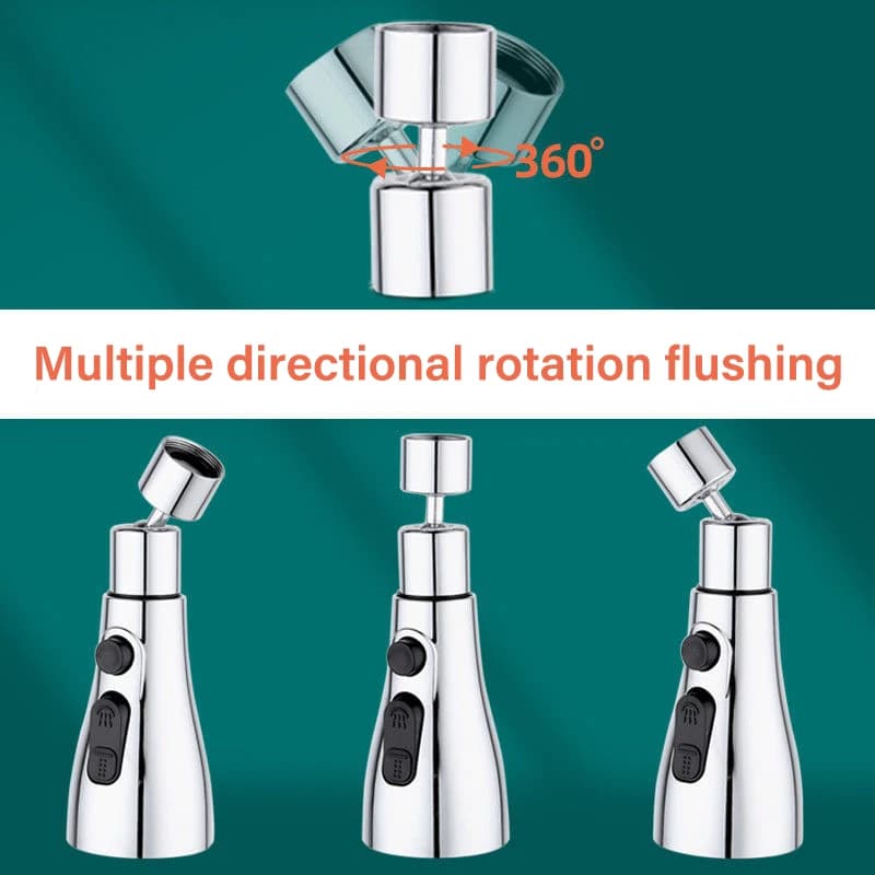 3-in-1 Kitchen Faucet Extender 360° Rotating Tap Sprayer Multi-Mode Water Nozzle — image 5