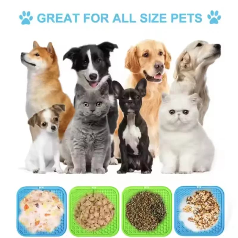 Silicone Lick Mat for Dogs and Cats Slow Feeder Non-Slip Treat Feeding Pad — image 6