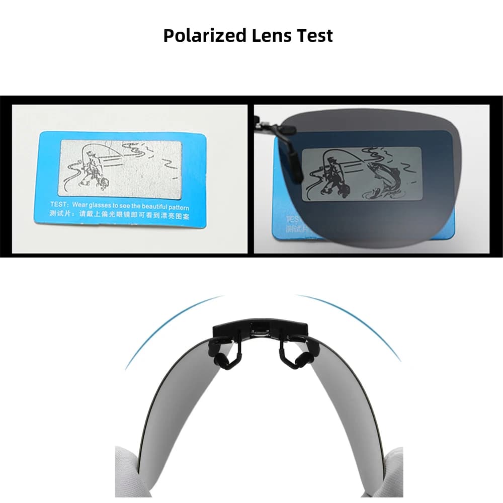 Clip On Sunglasses Polarised UV400 Anti Glare Night Vision Driving Square UK — image 5