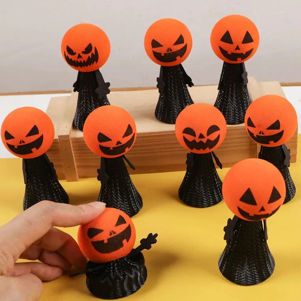 20 Pcs Halloween Finger Puppet Pumpkin Jumping Doll Toys Party Favours Fun Gift — image 6
