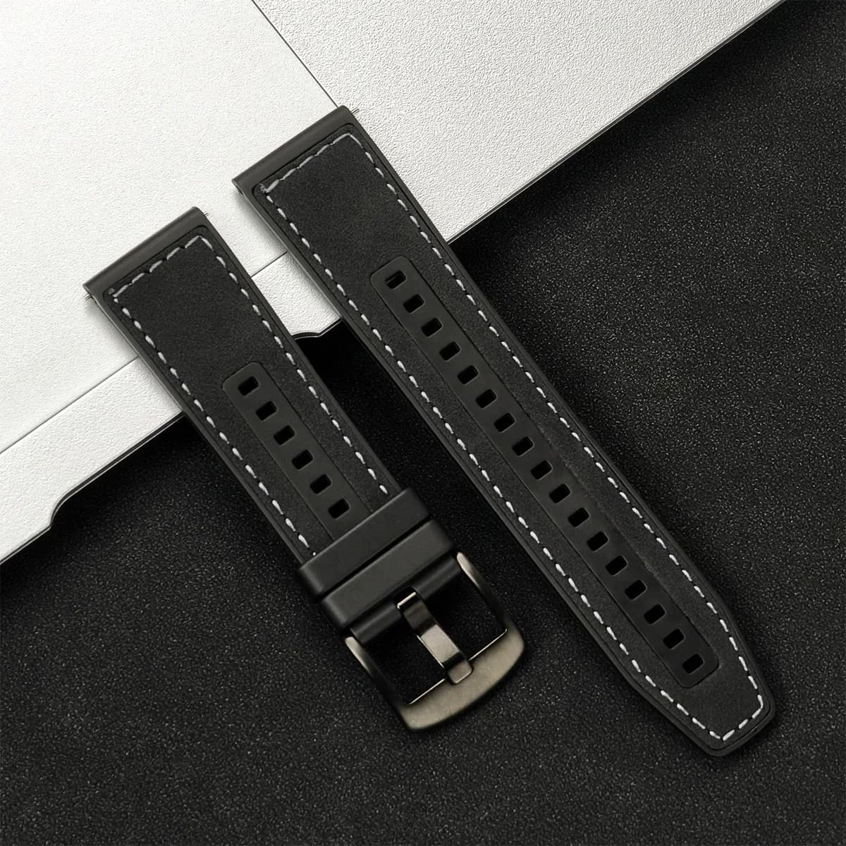 22mm Leather Silicone Watch Strap Replacement Bracelet Smartwatch — image 13