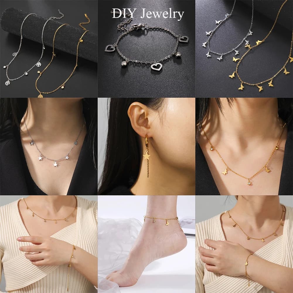 5 Pcs Stainless Steel Tree of Life Charms DIY Jewellery Making Moon Cross Pendants — image 5