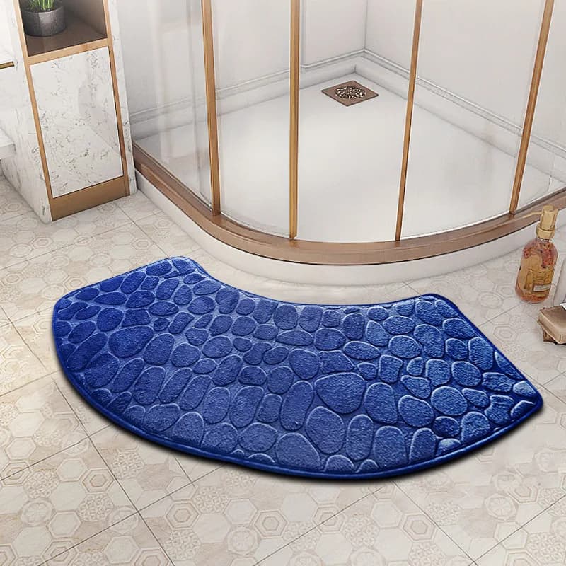 Bath Mat Non Slip Velvet Cobblestone Embossed Absorbent New Bathroom Doormat Dry — image 12