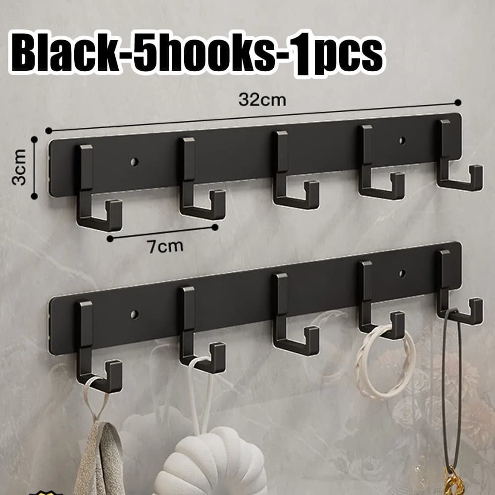 Aluminum Punch-Free Hooks Kitchen Storage Towel Hangers New Space Are Easy New U — image 19