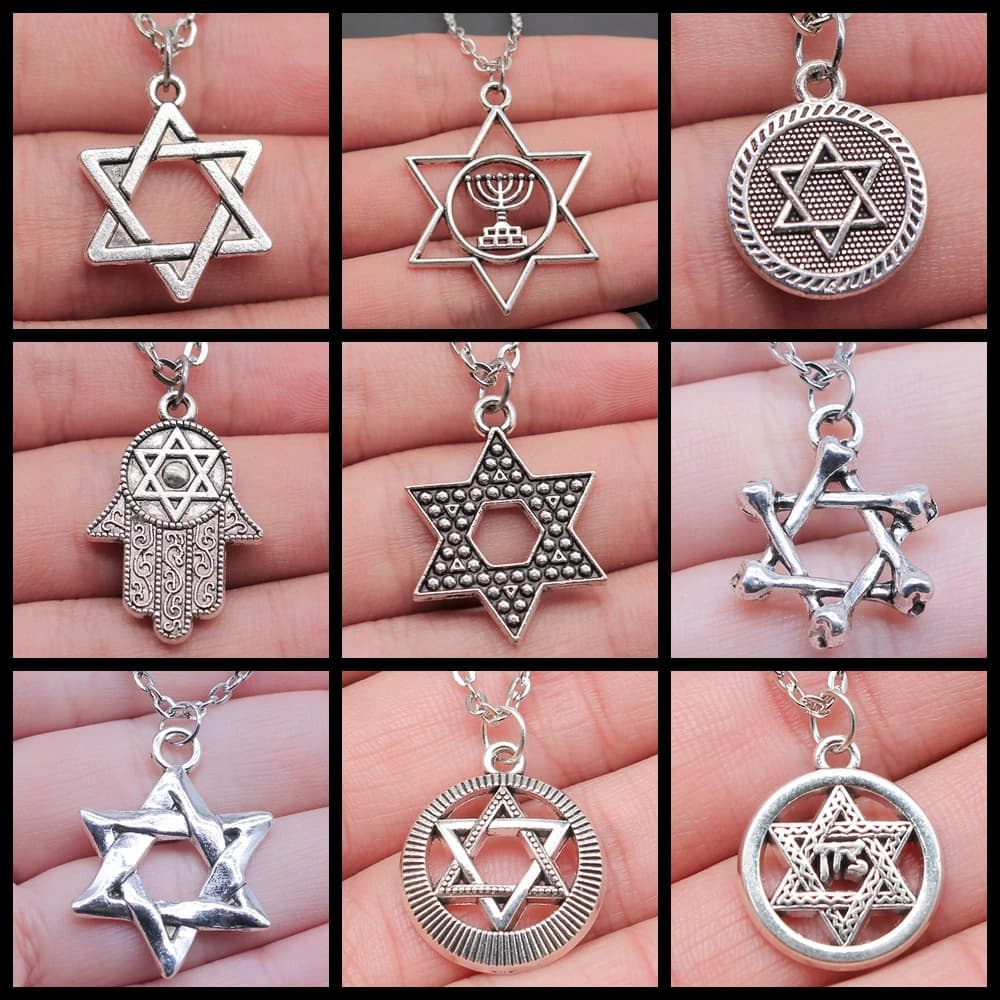 Star of David Pendant Necklace Silver Bronze Fashion Jewellery Gift — image 2
