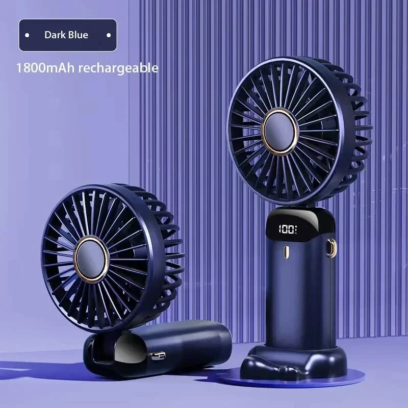 Portable Handheld Mini Fan 5 Speed USB Rechargeable Neck Hanging Foldable — image 10