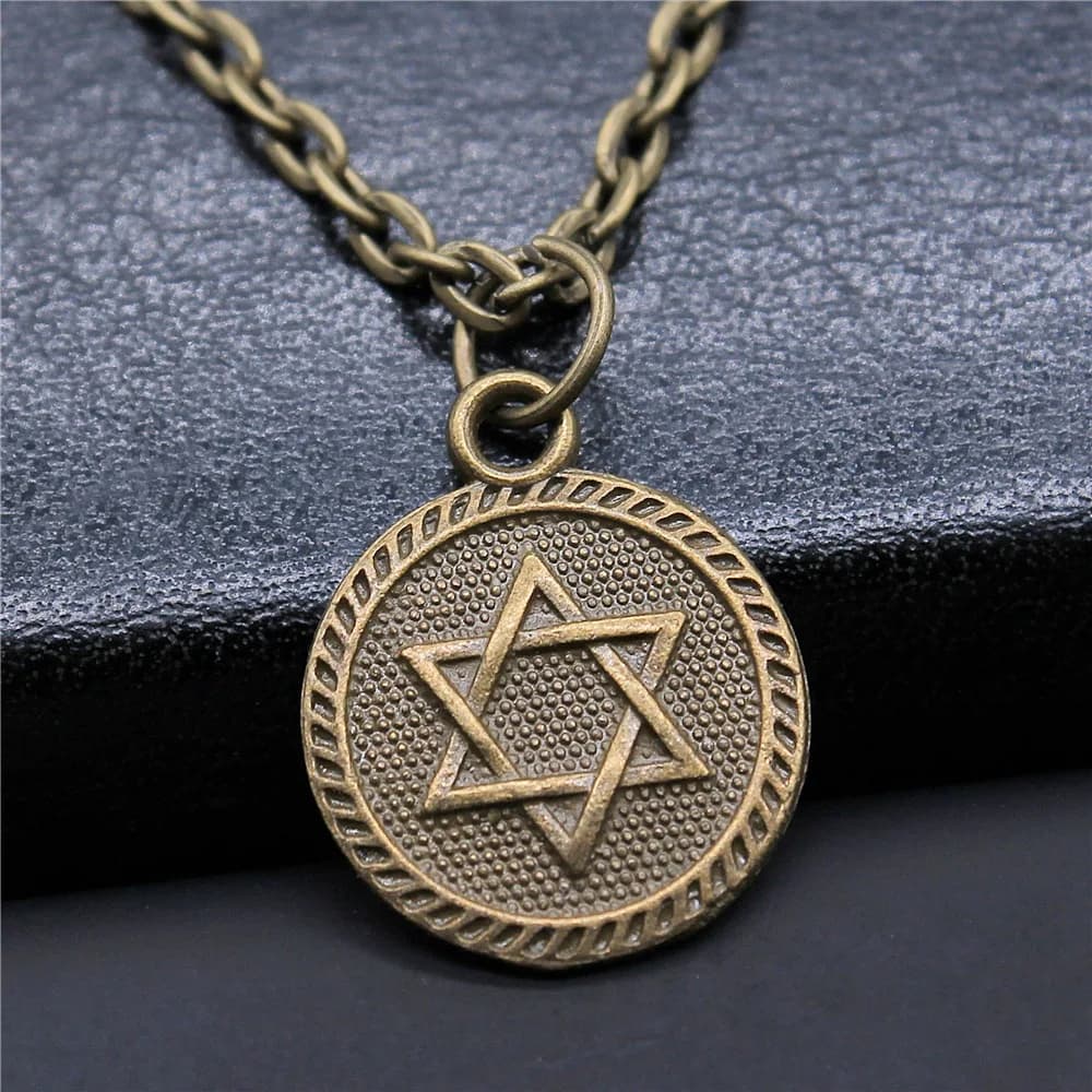 Star of David Pendant Necklace Silver Bronze Fashion Jewellery Gift — image 21