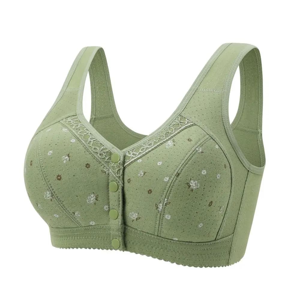 Wireless Bra for Older Women Full Cup Floral Printed Breathable Tank Top Bras UK — image 8