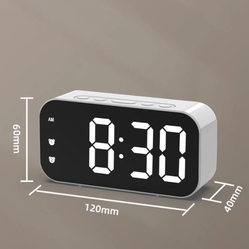 LED Digital Alarm Clock Plug-In Dual Alarm with Temperature Display 12/24H — image 6