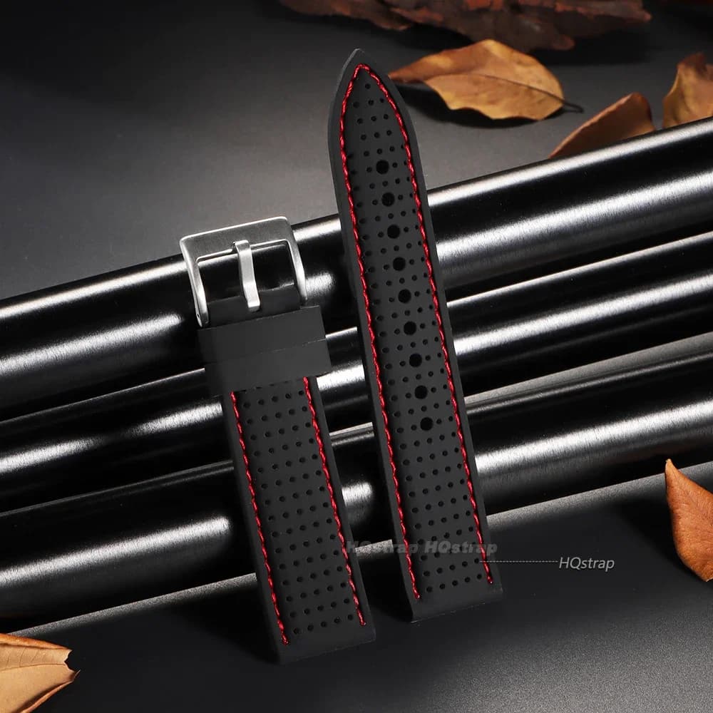 Soft Rubber Watch Strap Men Women Sport Waterproof Silicone 20mm Breathable Band — image 10