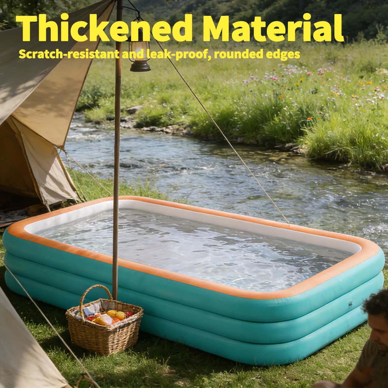 Inflatable Swimming Pool Family Large Backyard Garden Party Durable — image 5