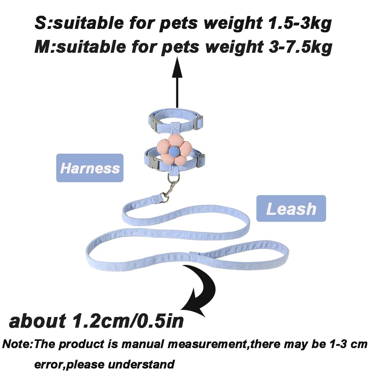 Cat Harness and Leash Set Adjustable Small Dog Pet Walking Strap New Sets for UK — image 6