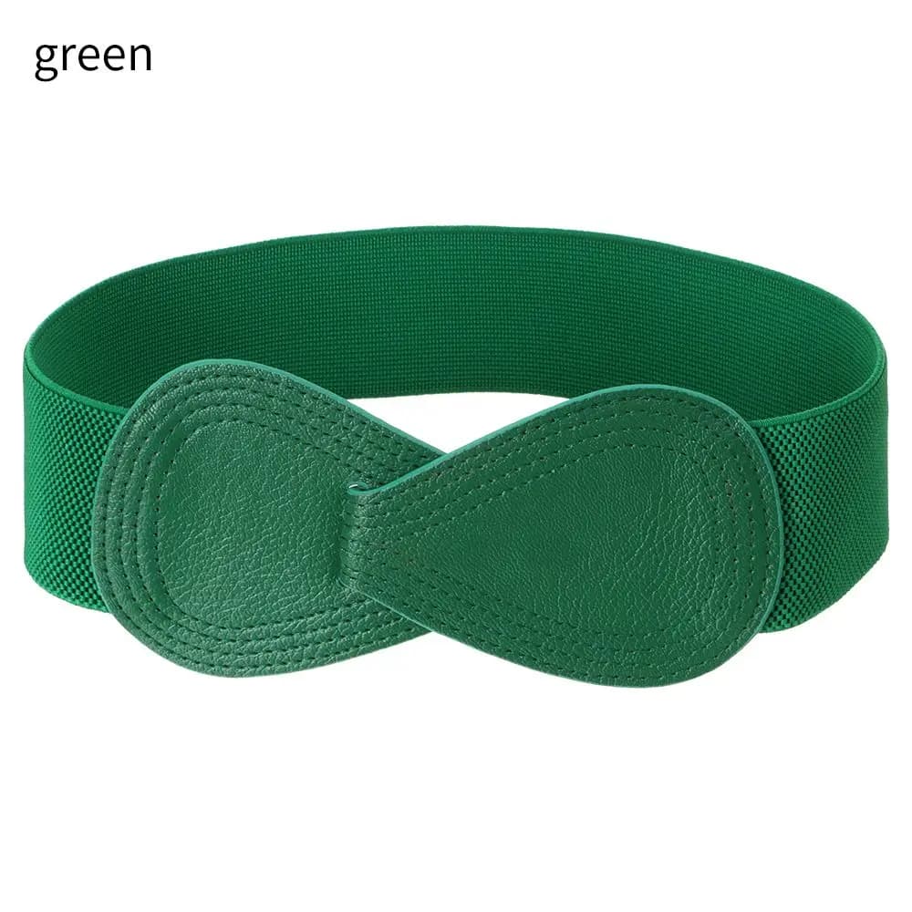 Women's Elastic Stretch Waistband Bow Belt for Dress Coat Decorative Fashion Belt — image 12