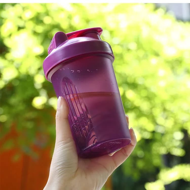 400ml Protein Shaker Bottle with Stainless Ball BPA Free Leakproof Plastic — image 9