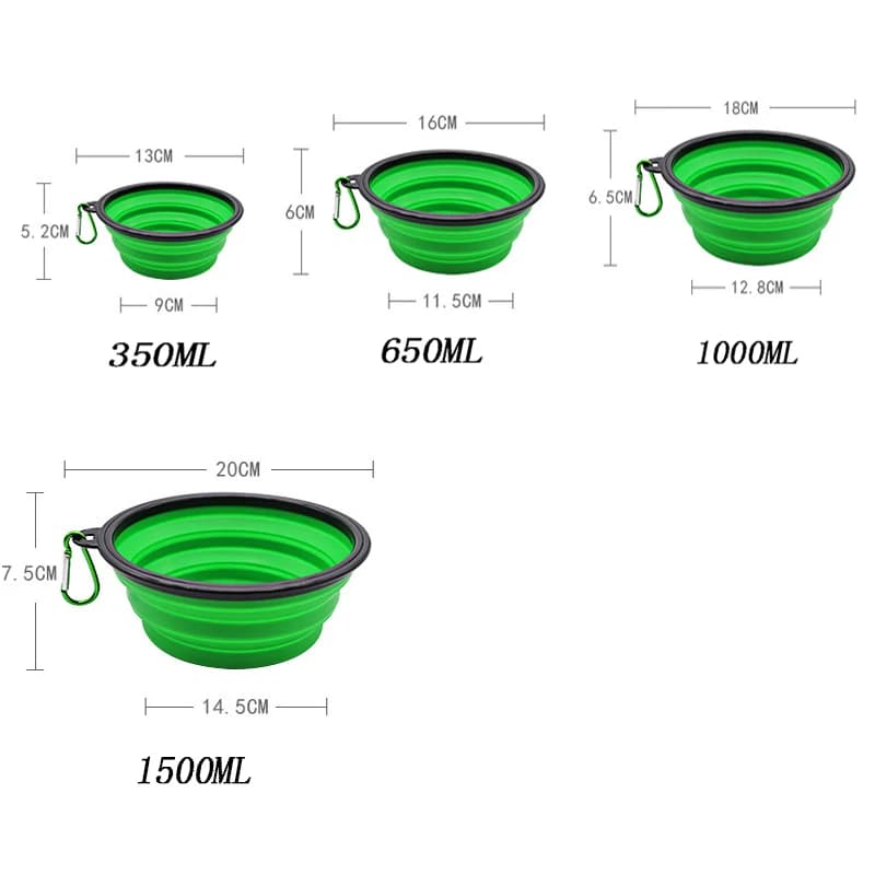 Pet Folding Silicone Bowl Collapsible Dog Food Water Travel Bowl Large Puppy — image 6