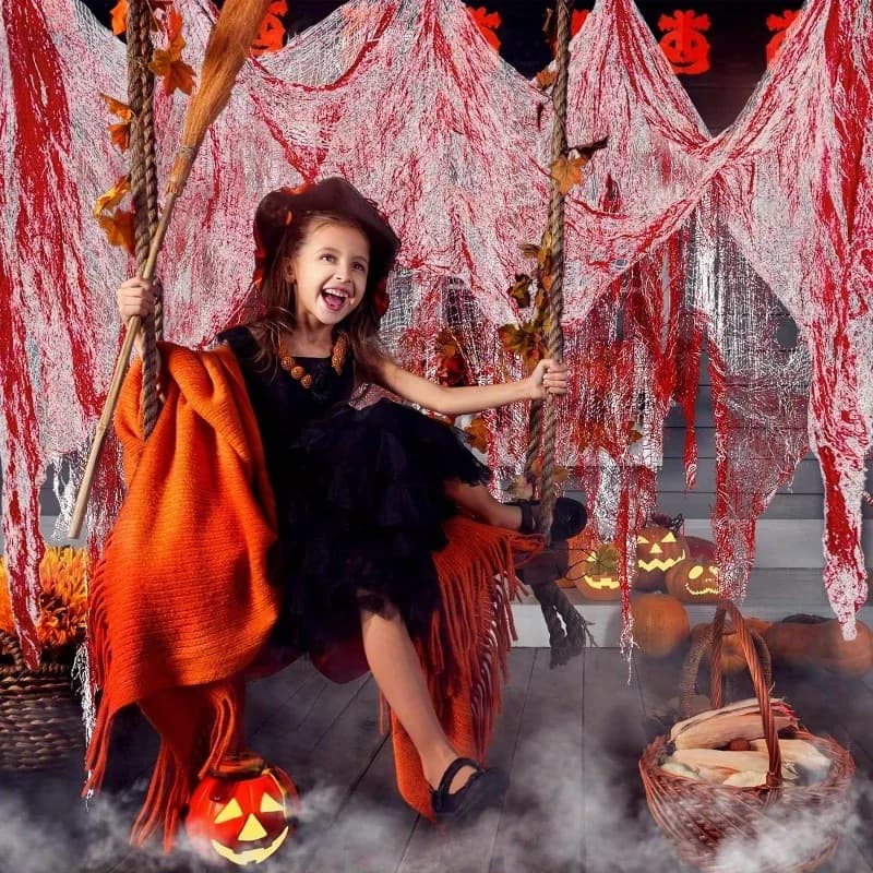 Horror Red Bloody Cloth 30x72 Inch Halloween Decorative Door Curtain — image 2