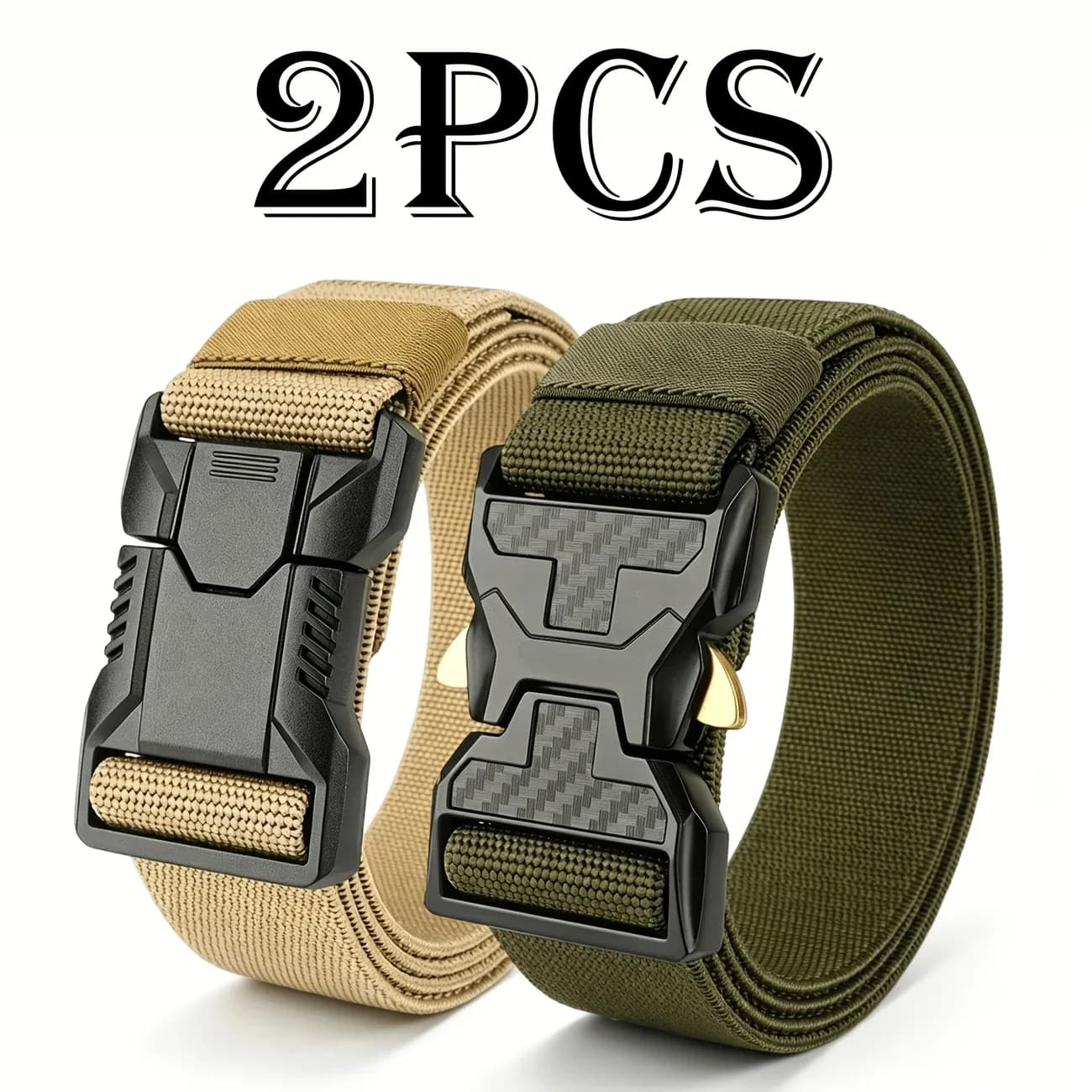 Men's Adjustable Tactical Belt Durable Outdoor Sports Hiking Fitness Belt — image 4