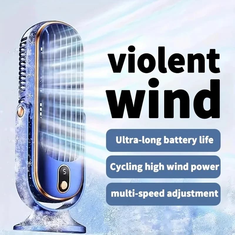 Portable USB Battery Fan Dual Motor Large Desk Office Travel Camping Outdoor Fan — image 5