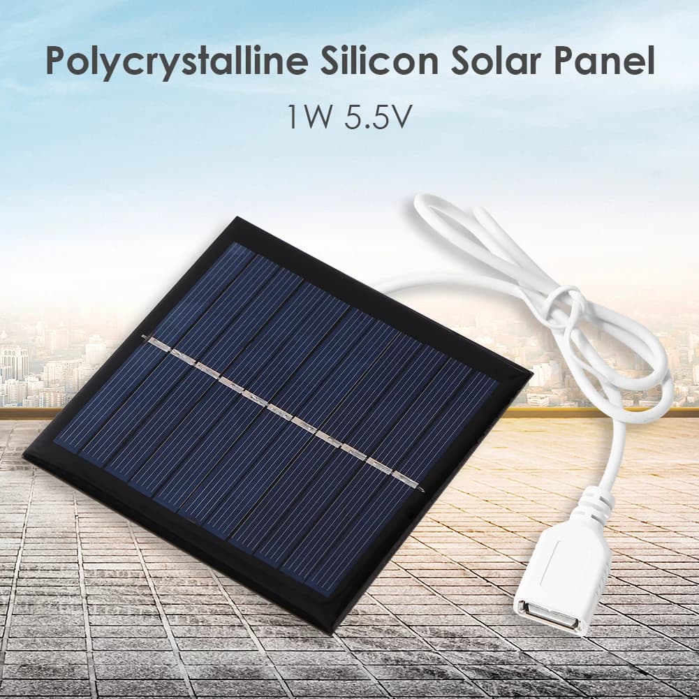 Solar Panel 5.5V 1W 180mA USB Mini DIY Solar System Battery Charger New 10PCS UK