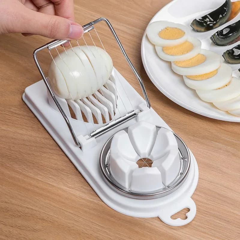 Egg Cutter 2-in-1 Stainless Steel Wire Pull Kitchen Tool New Multifunctional for — image 2