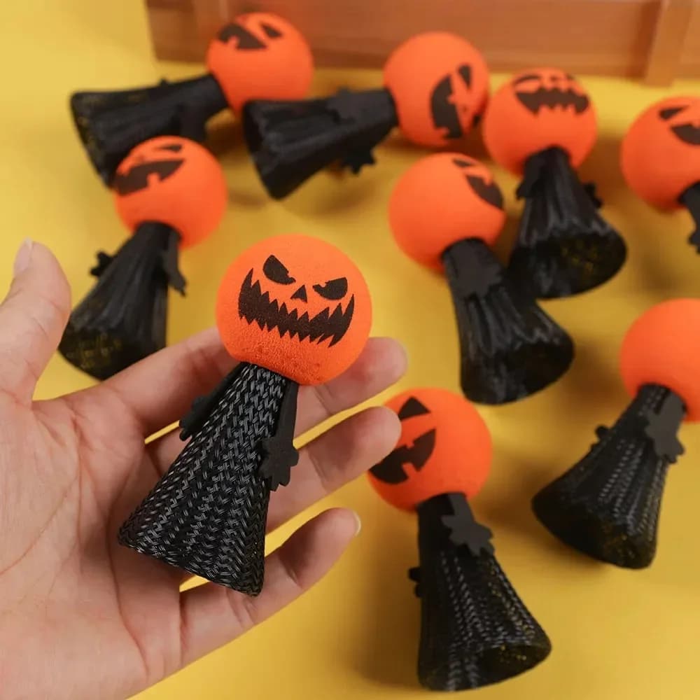 20 Pcs Halloween Finger Puppet Pumpkin Jumping Doll Toys Party Favours Fun Gift — image 3