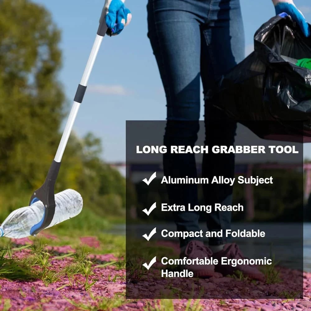 Garbage Picker Gripper 32 Inch 360 Rotating Clip Heavy Duty New With Lightweight — image 5