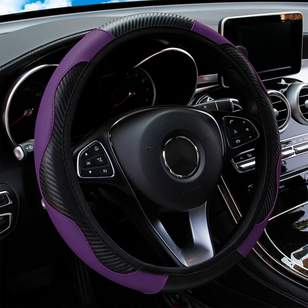 Universal Car Steering Wheel Cover Anti Slip Breathable Sport Grip Protector — image 13