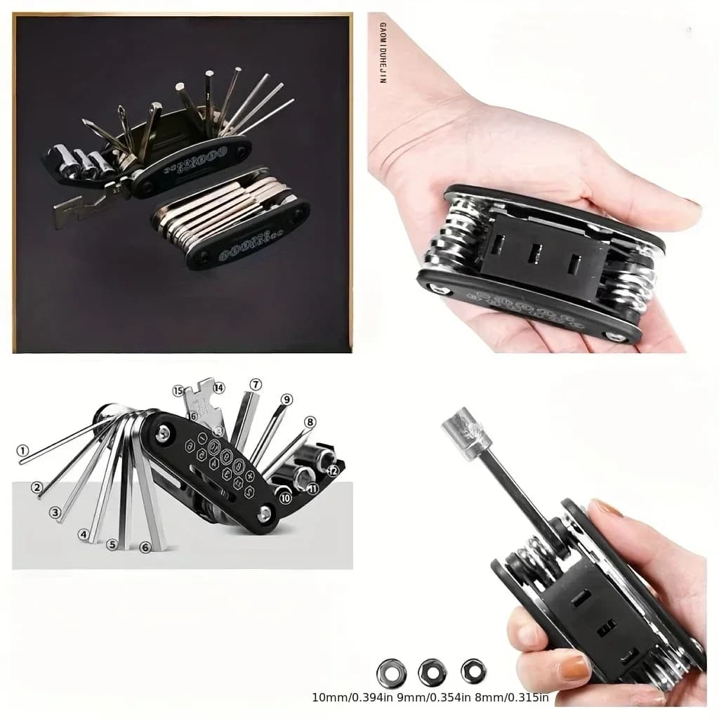16-in-1 Bike Multi Tool Portable Socket Wrench Bicycle Repair Kit — image 4