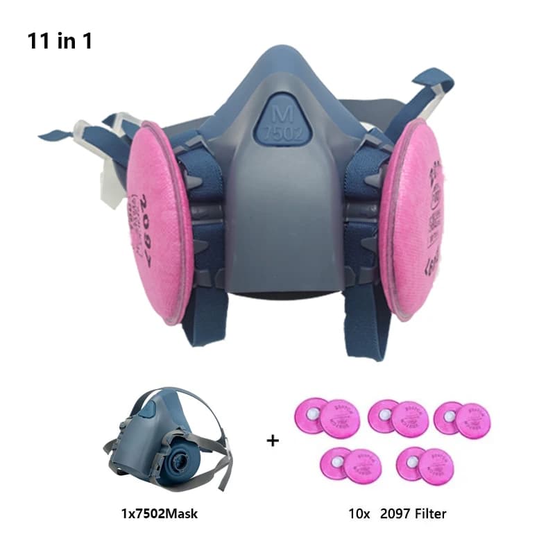 Gas Mask Respirator 7502 Silicone Filter Goggles Set Dust Paint New With 2097 UK — image 13