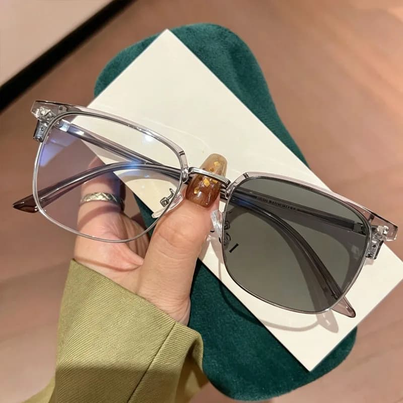 Men's Photochromic Glasses Half Frame Anti-Blue Light Computer Glasses — image 8