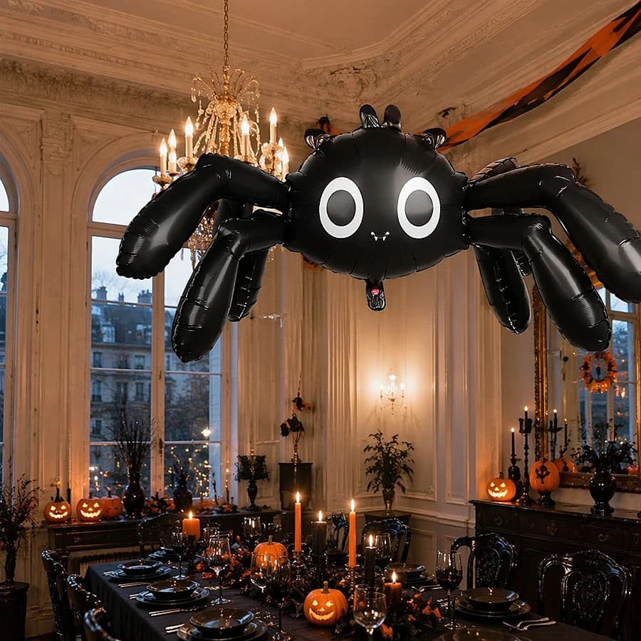 Halloween 3D Black Spider Balloon Ghost Party Decorations Festival Trick Toy — image 6