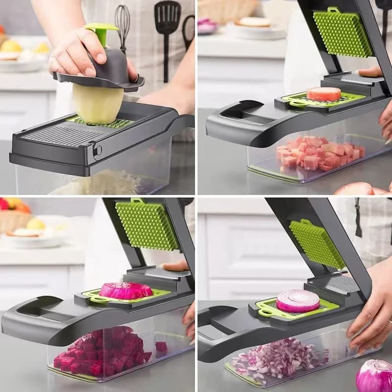 16 Pcs Vegetable Chopper Slicer Dicer Grater Peeler Kitchen Tool Set — image 5