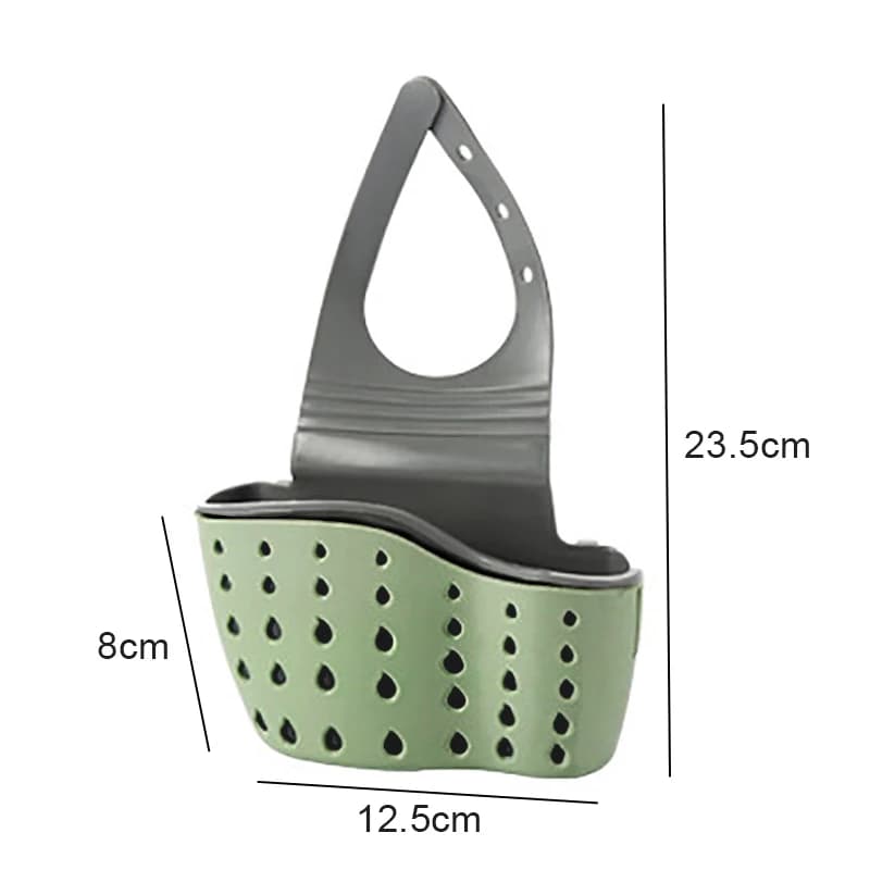 Kitchen Sink Drain Basket Storage Holder Soap Sponge Shelf Adjustable — image 12