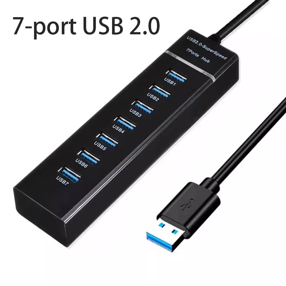 USB 3.0 2.0 Hub Cable Splitter Adapter with DC Power for Laptop Keyboard Disk — image 8
