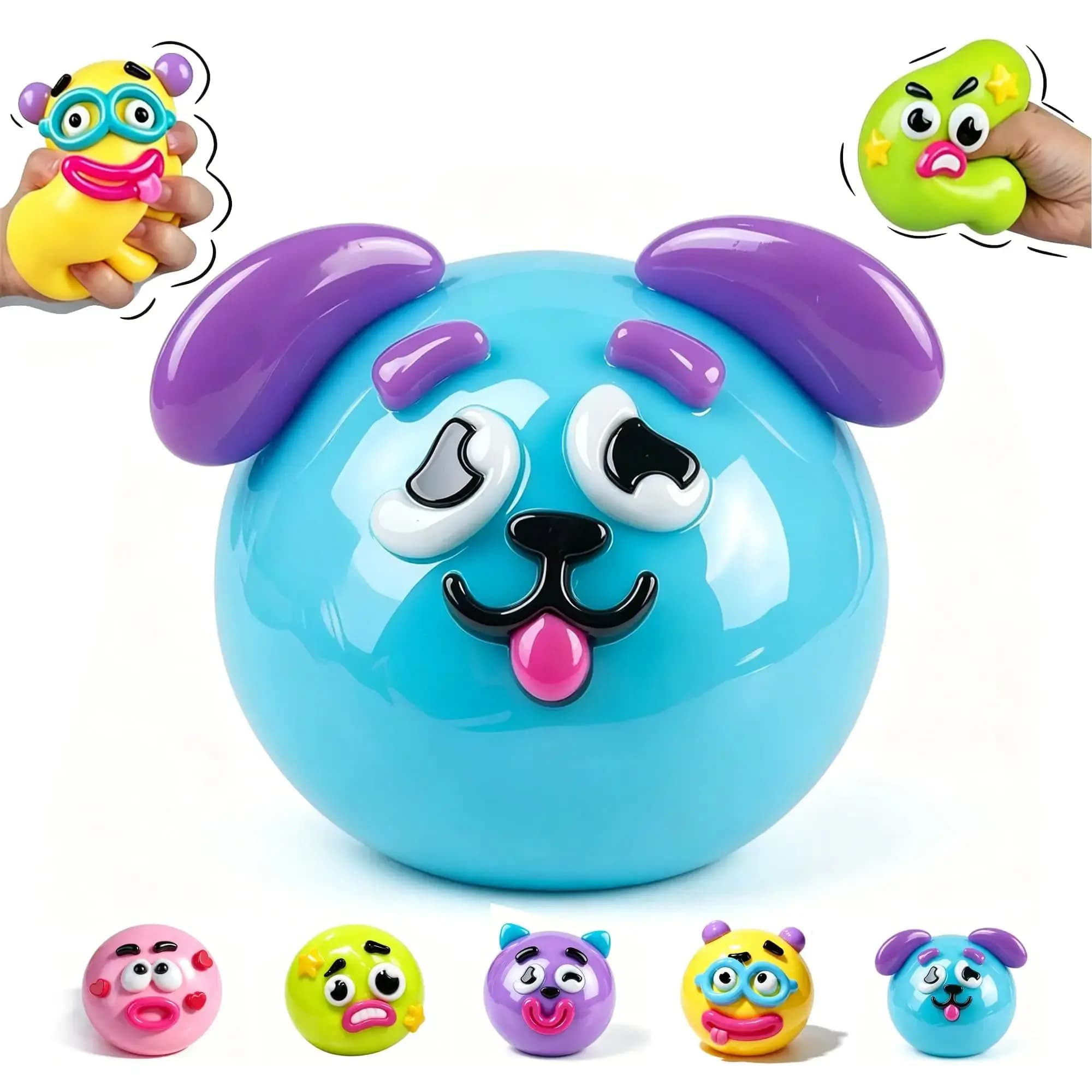 Funny Dog Face Squishy Squeeze Toy Slow Rising Stress Relief Fidget Toy — image 11