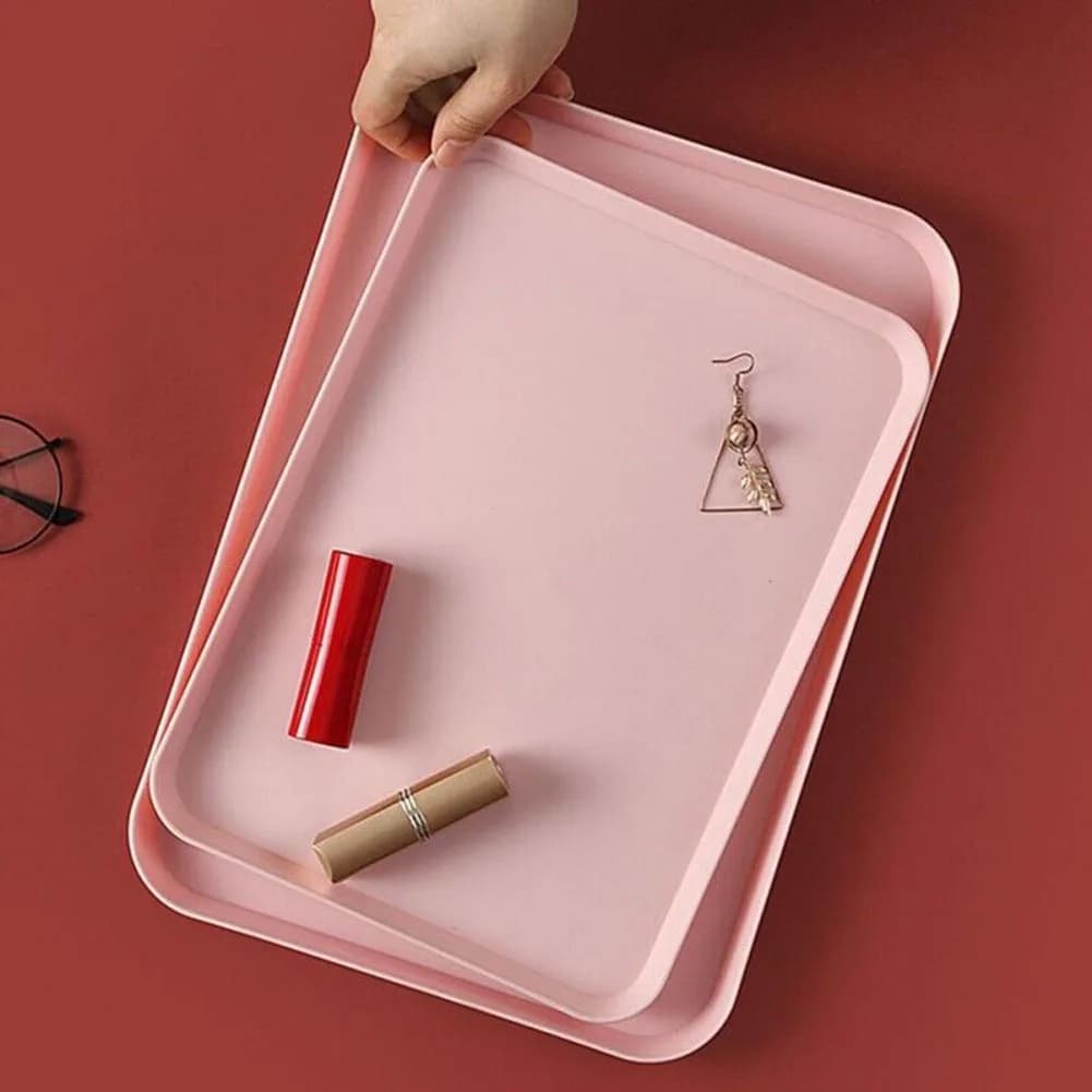Serving Tray Rectangular Anti Slip Scratch Resistant Plastic Food New Square Tea — image 5