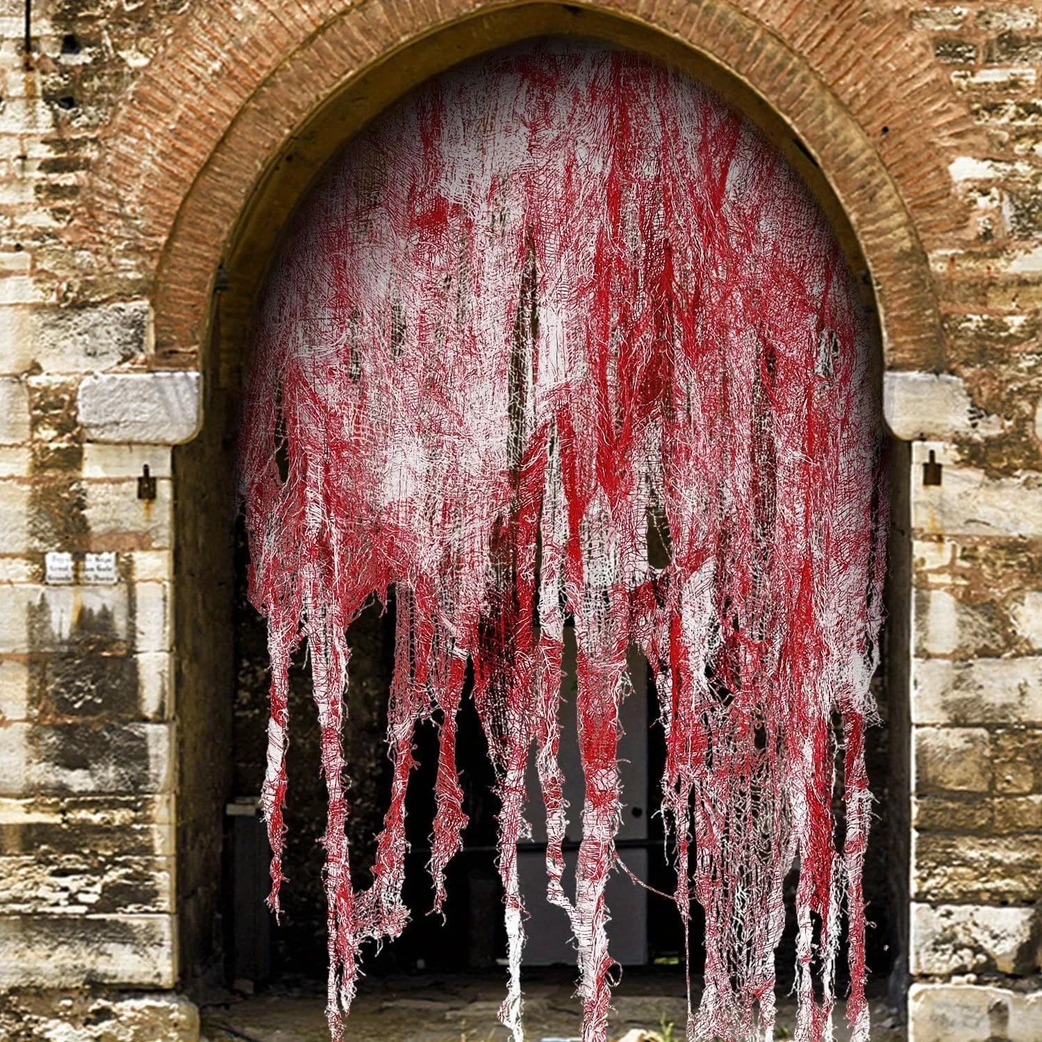 Horror Red Bloody Cloth 30x72 Inch Halloween Decorative Door Curtain — image 6