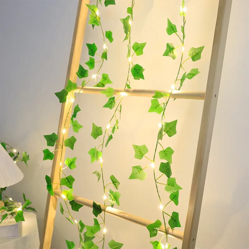2M Green Leaf String Lights Artificial Ivy Vine Fairy Lights Wedding Party UK — image 6