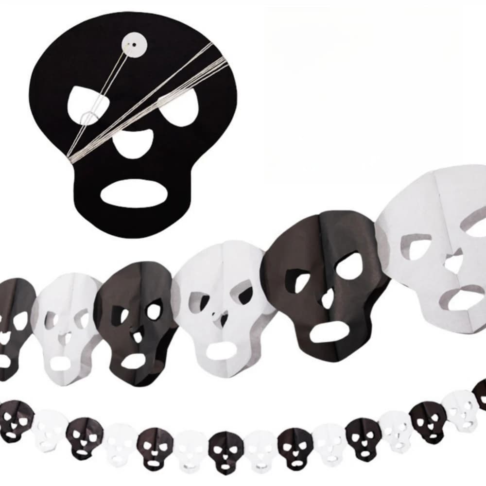 Halloween Paper Banner Spider Pumpkin Ghost Bat Paper Chain Garland Decoration — image 9