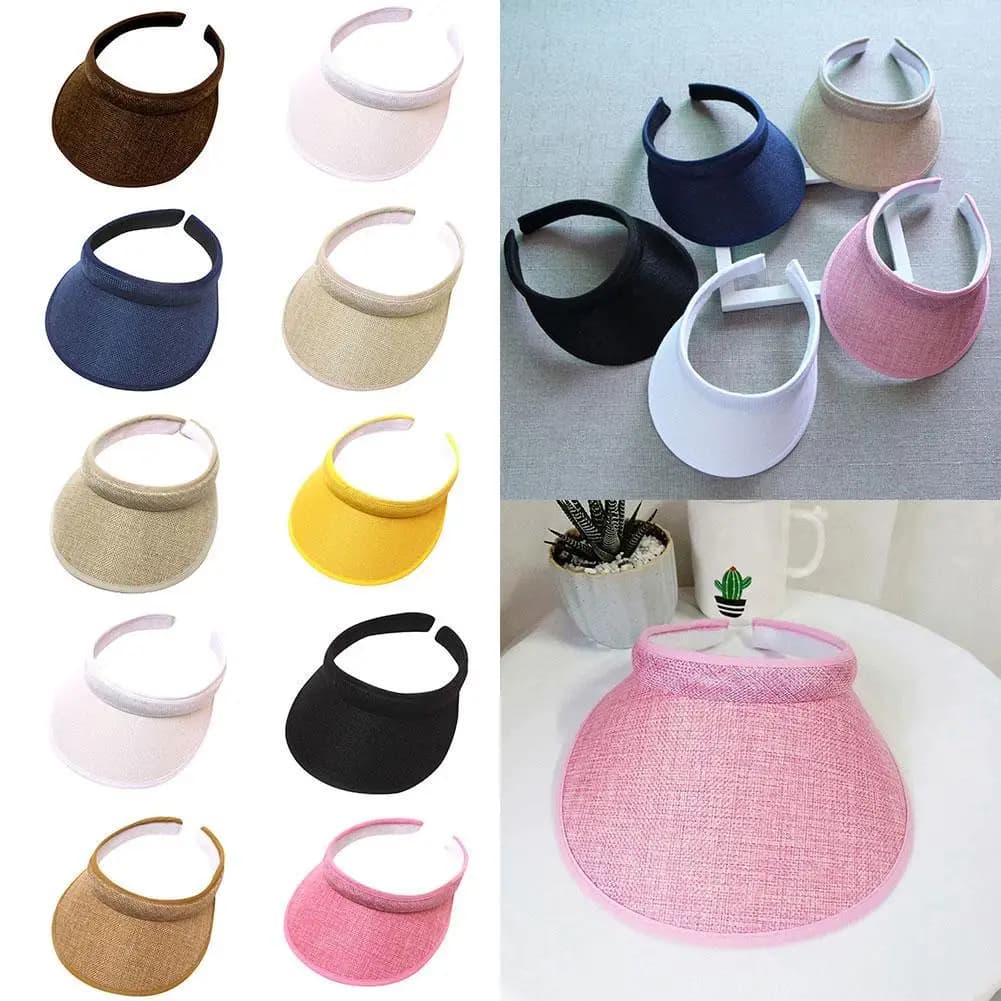 Unisex Cotton Linen Sun Hat Breathable Spring Summer Empty Top for Men Women — image 5