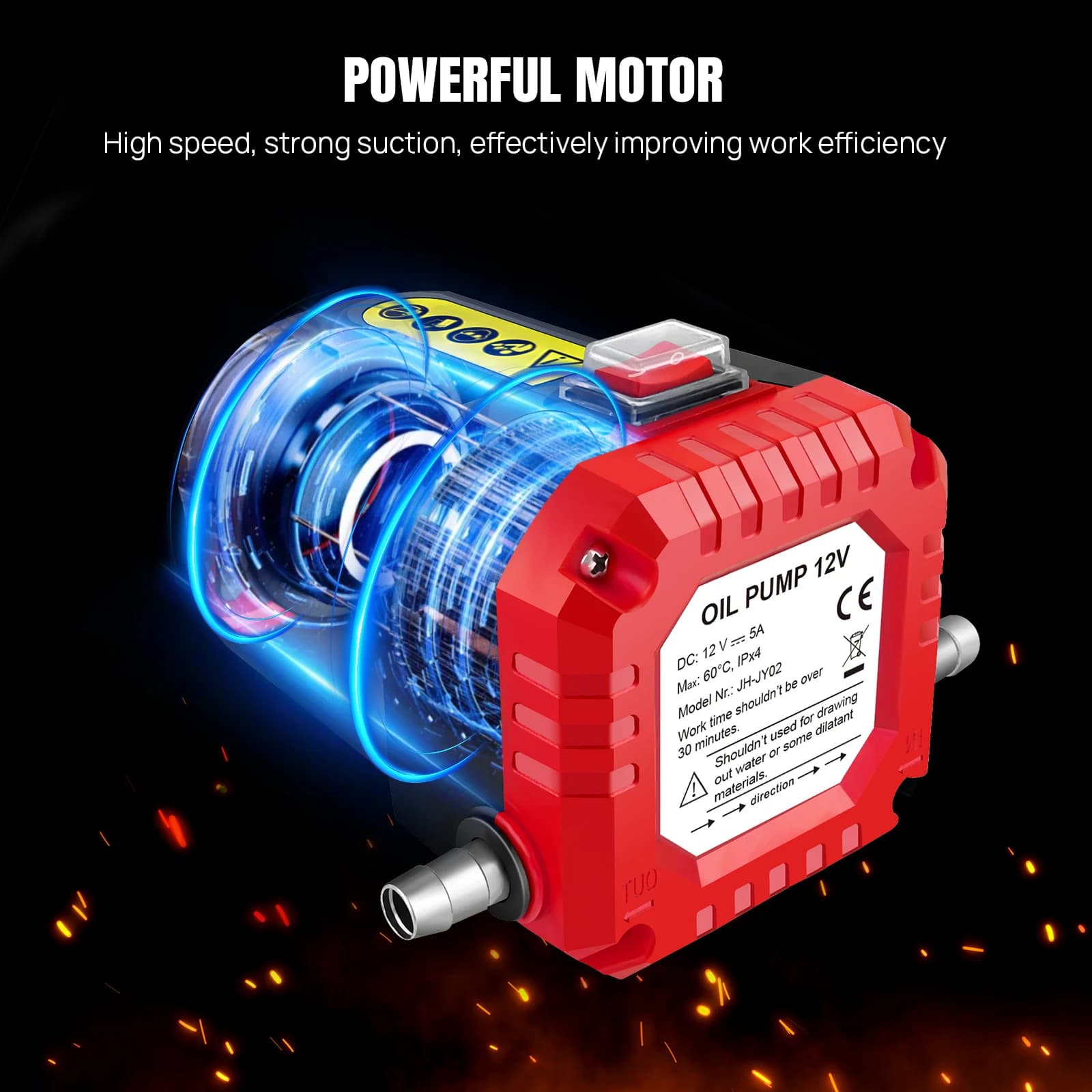 12V 300W Electric Car Oil Extractor Pump Fluid Transfer Engine Vacuum UK — image 3