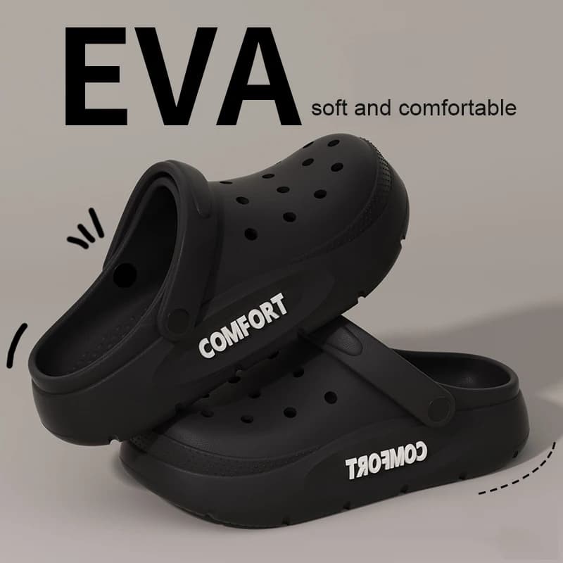 Women's Men's Summer Slippers Anti-Slip Couple Hollow Covered Toe Indoor — image 2