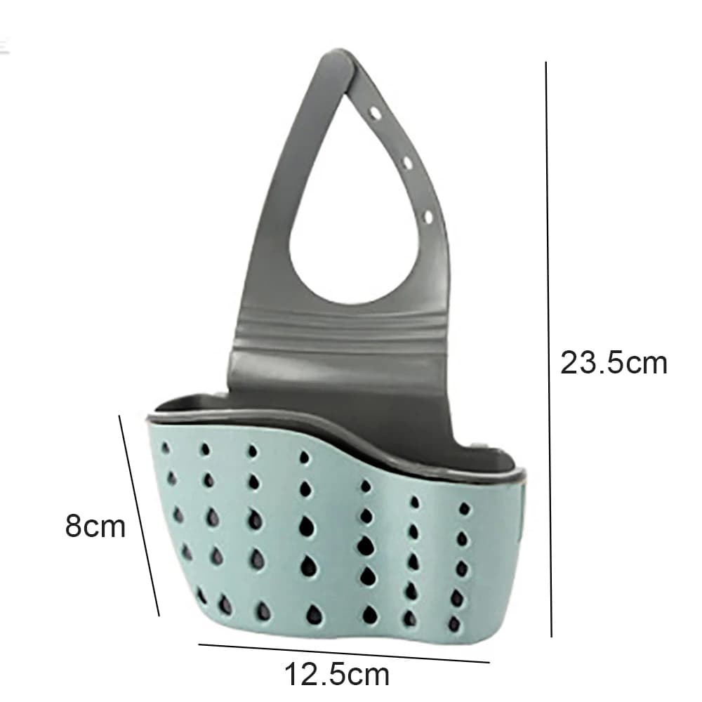 Kitchen Sink Drain Basket Storage Holder Soap Sponge Shelf Adjustable — image 6
