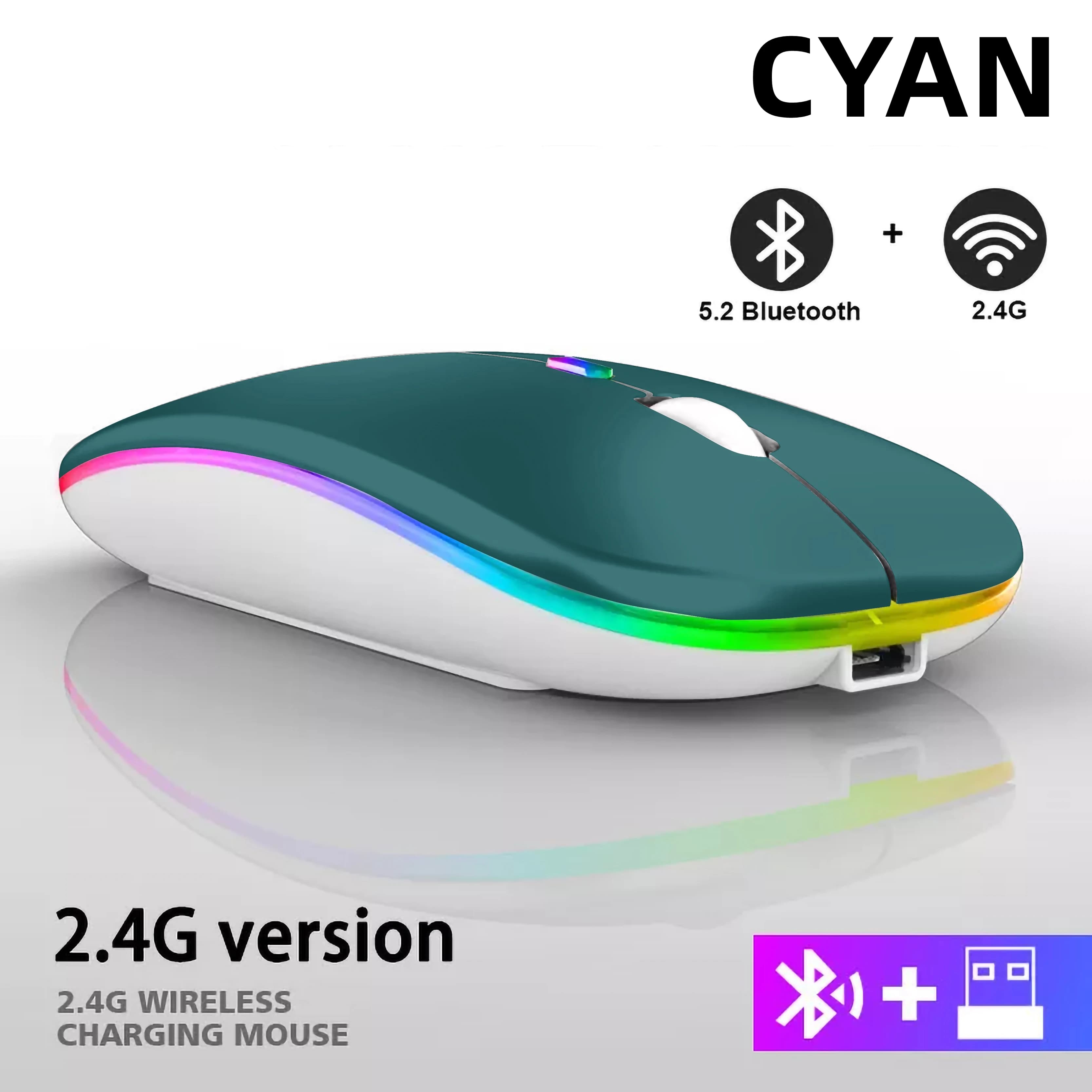 Rechargeable Bluetooth Wireless Mouse 2.4GHz USB RGB 1600DPI Gaming — image 14