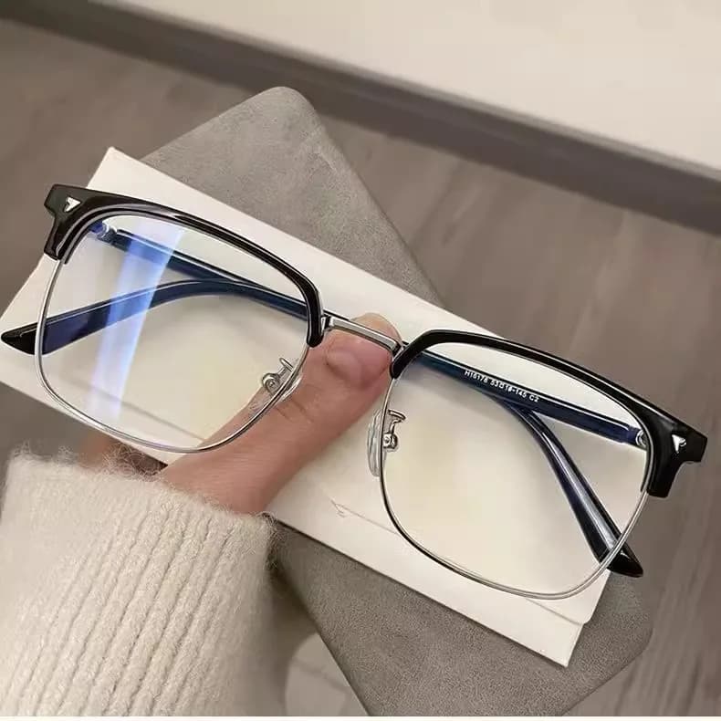 Men's Photochromic Glasses Half Frame Anti-Blue Light Computer Glasses — image 12