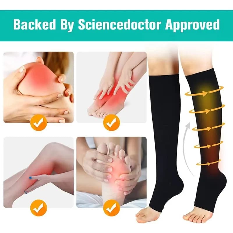 Unisex Knee High Compression Stockings Graduated Pressure — image 5