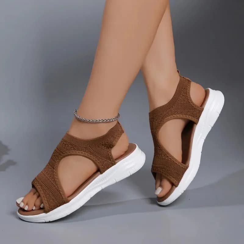 Women's Summer Sandals Mesh Knit Roman Beach Shoes Slip On Comfort — image 14